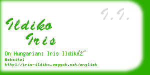 ildiko iris business card